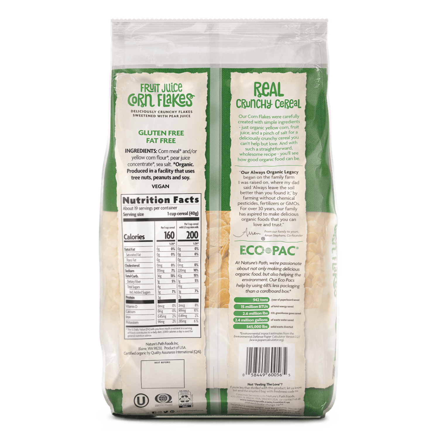 Nature's Path Nature's Path Organic Fruit Juice Corn Flakes