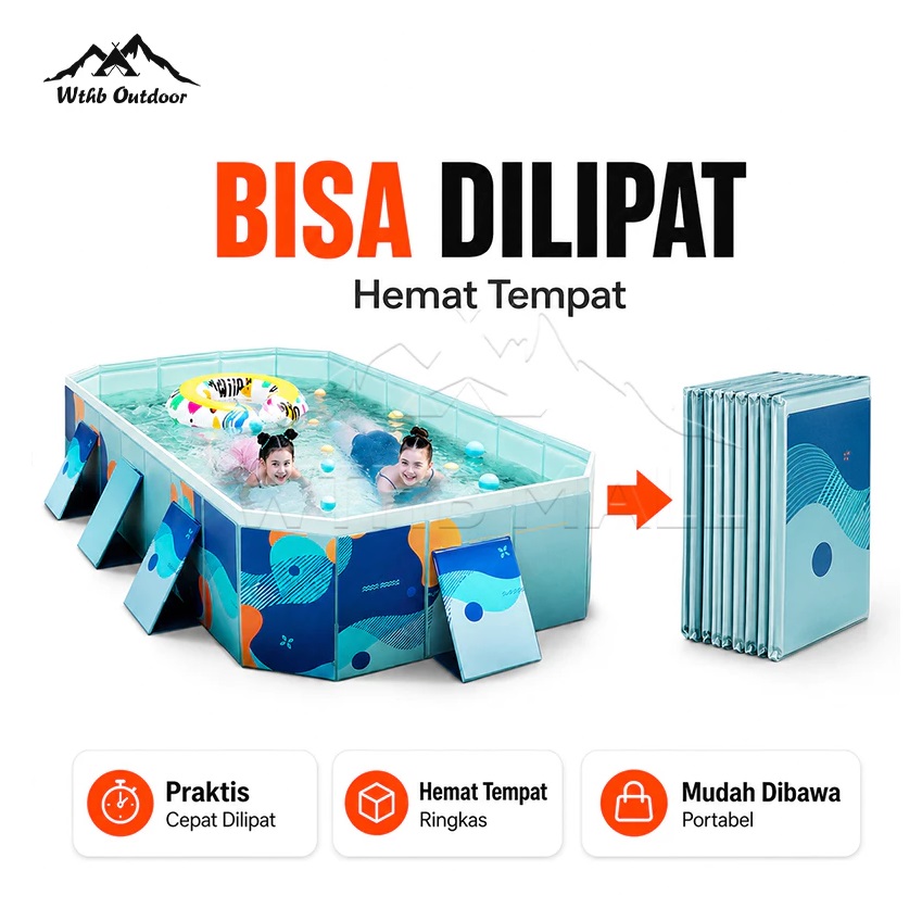 WTHB Outdoor Kolam Lipat Jumbo 1,8 m 5