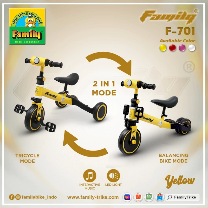 Family Balance Bike 2 in 1 2
