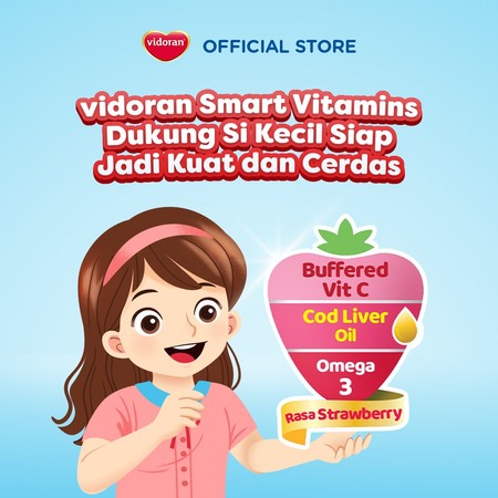 vidoran Smart Vitamins Tablet Rasa Strawberry  3