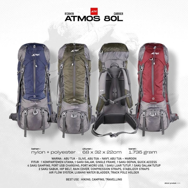 Arei Outdoorgear Carrier Atmos 80 Liter 5