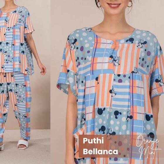  Oriana Sleepwear Piyama Lengan Pendek Puthi Bellanca
