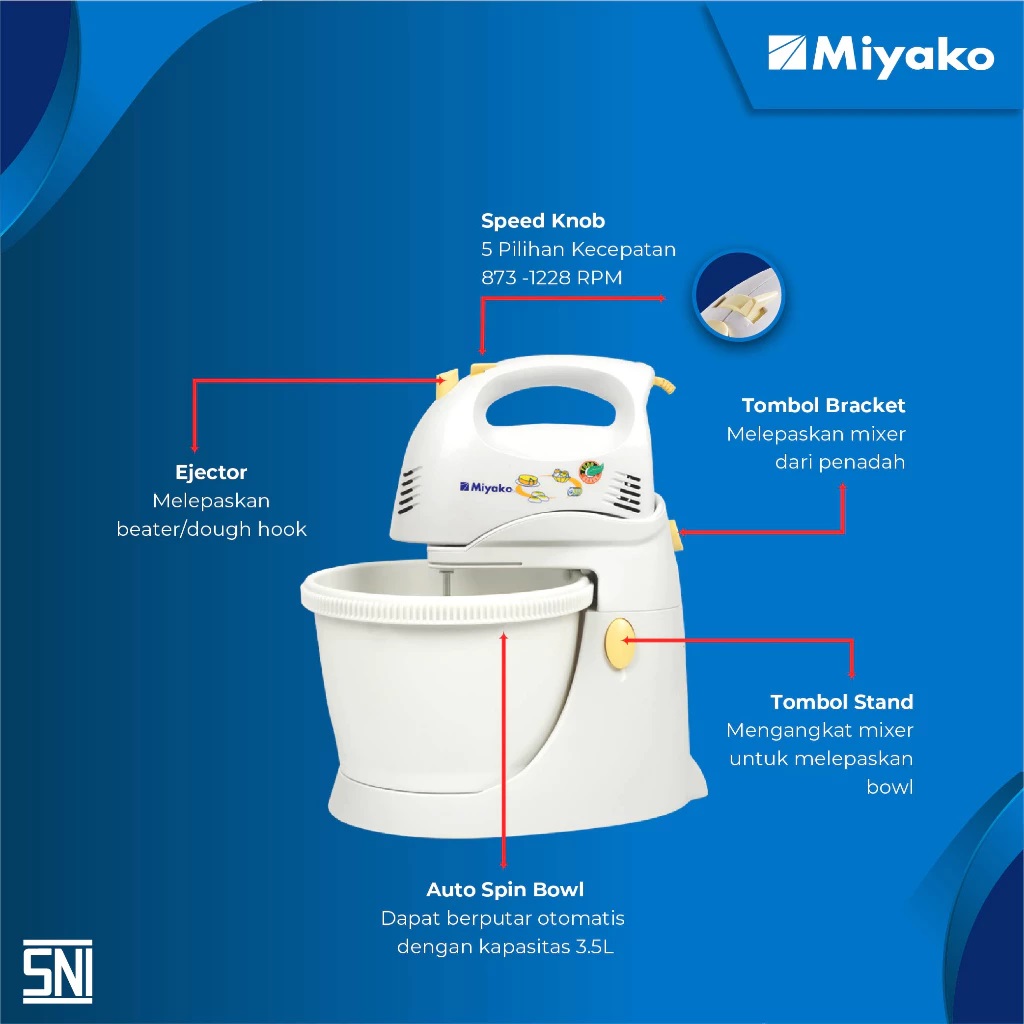 Kencana Gemilang Miyako Stand Mixer SM625