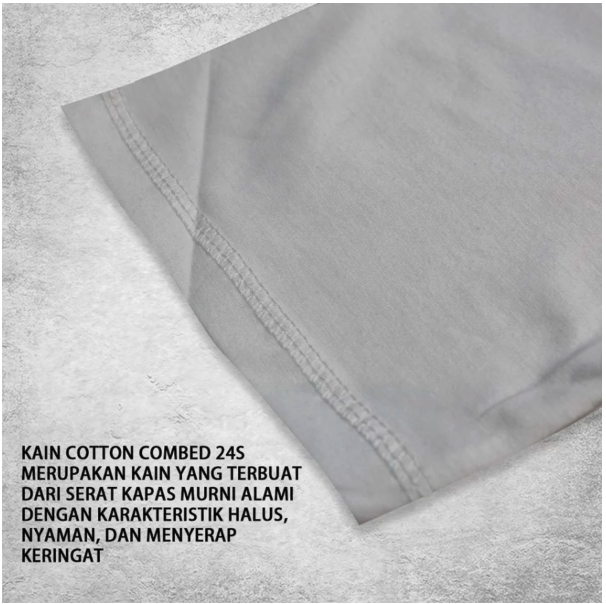  FortKlass Kaos Polos Pria Katun Combed 24s