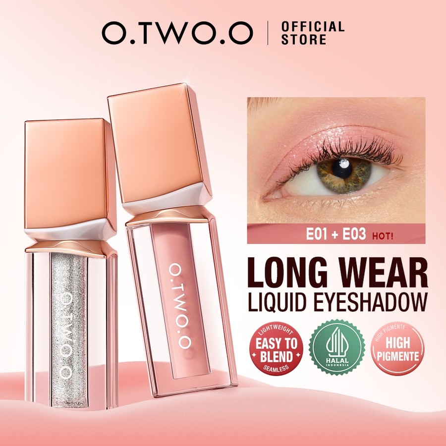 Guangzhou Qiao Qian Cosmetics O.TWO.O Eyeshadow Liquid E01 Glacier Silver
