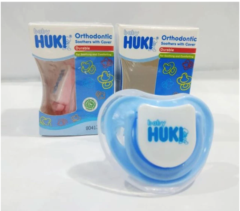 Baby HUKI Orthodontic Soothers with Cover 3