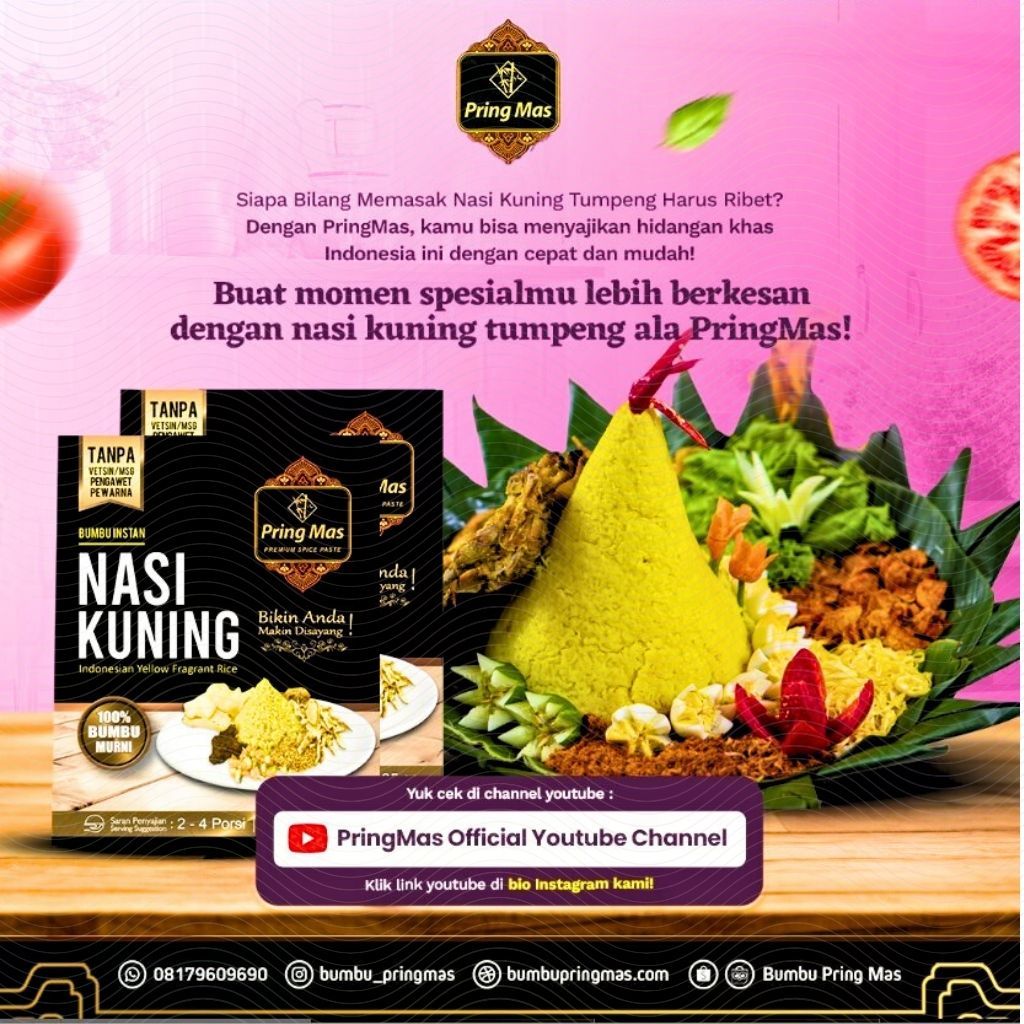 Agro Tama Abadi Pring Mas Bumbu Instan Nasi Kuning  