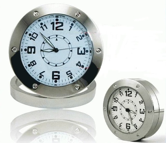 Spy Cam Analog Desk Clock