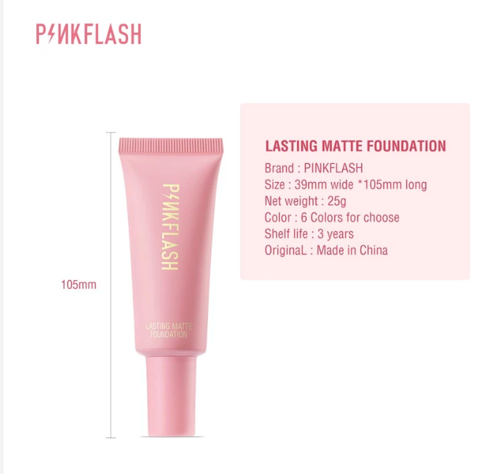 FCL Internasional Indonesia PINKFLASH Lasting Matte Foundation 01 Vanilla