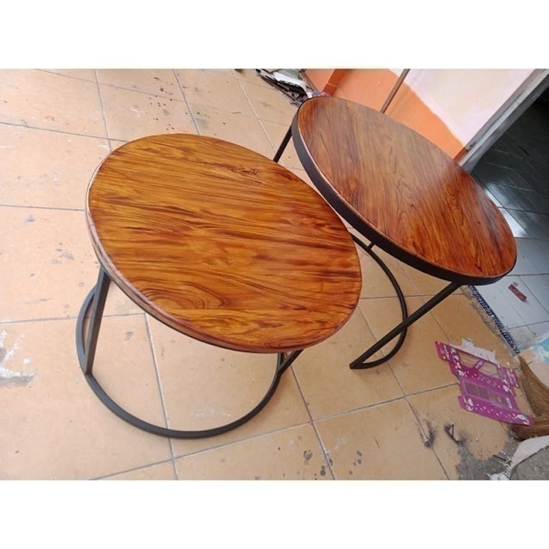Meja Tamu Minimalis Bulat 1 Set 5