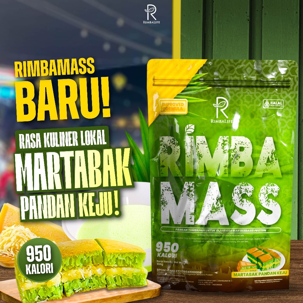 Muscle First Rimbalife Rimba Mass Gainer Martabak Pandan Keju