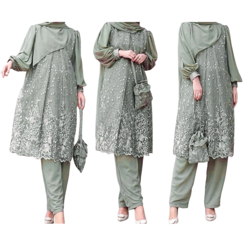 Vallina Outfit Vallina Outfit Lexi One Set Brokat Long Tunic