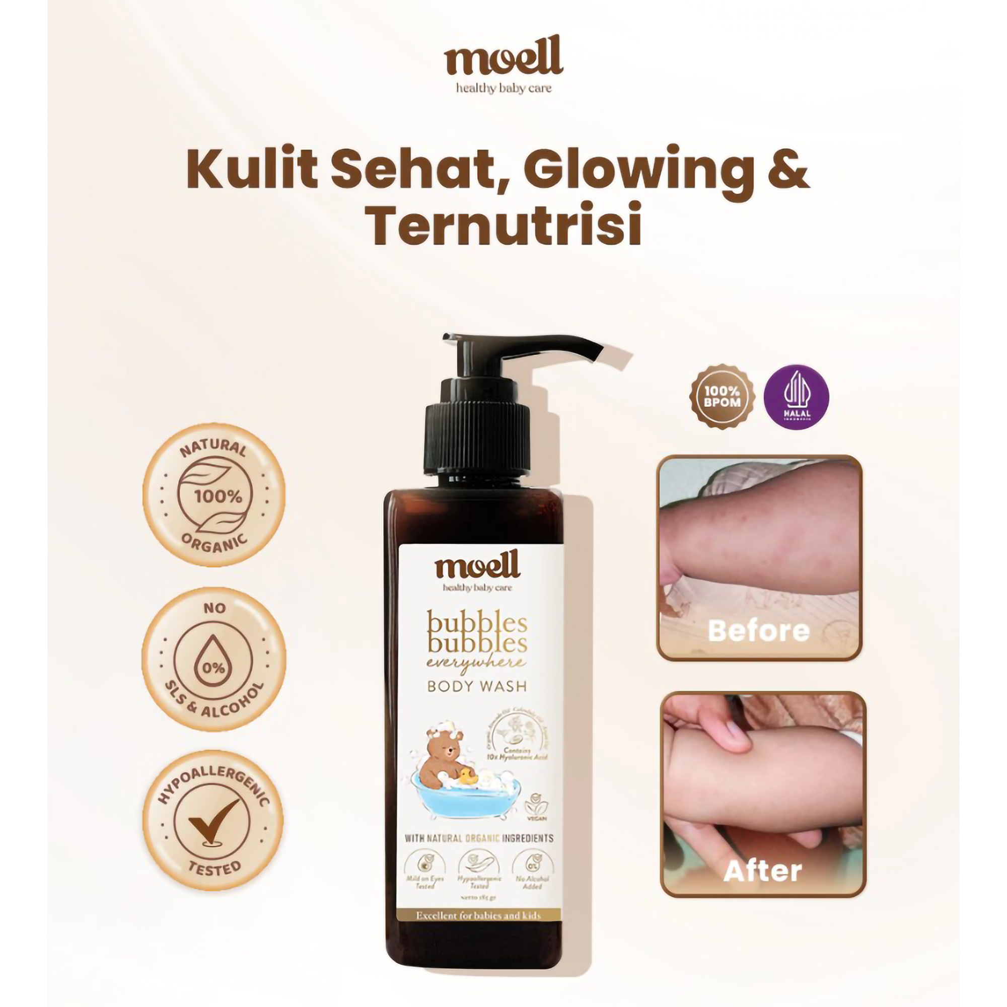 Moell Indonesia Sukses Moell Bubbles Bubbles Everywhere Body Wash