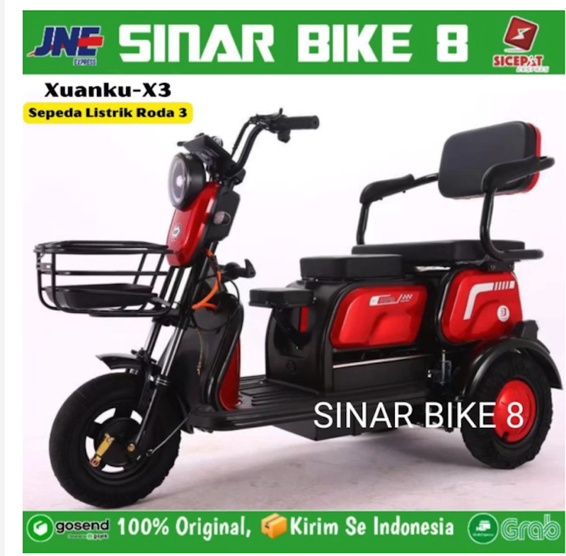 XUANKU Sepeda Listrik Roda 3 5
