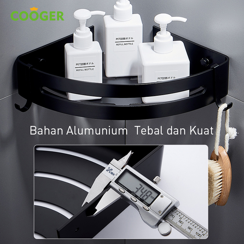 Driandra Surya Perkasa COOGER Rak Sudut Kamar Mandi 1 Susun