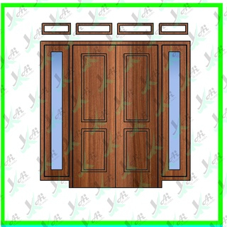Fullset Kusen Pintu Double Kayu 4