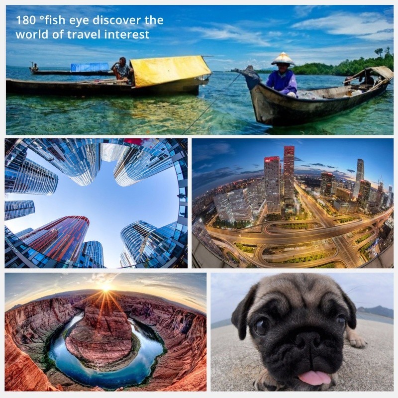 MOTOM 3in1 Lensa Kamera Fisheye Wide Angle