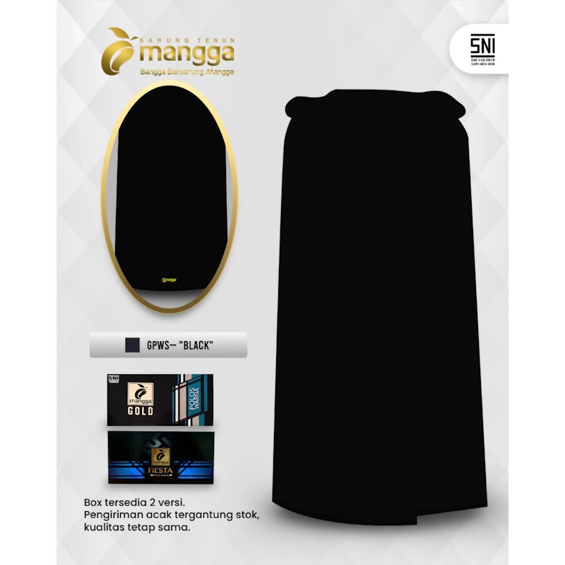 Sarung Mangga Polos Hitam 3