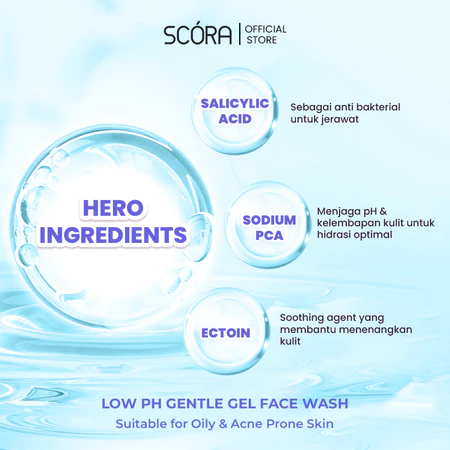 Formula Jelita Internasional SCÓRA Salicylic Acid Gentle Low pH Cleanser