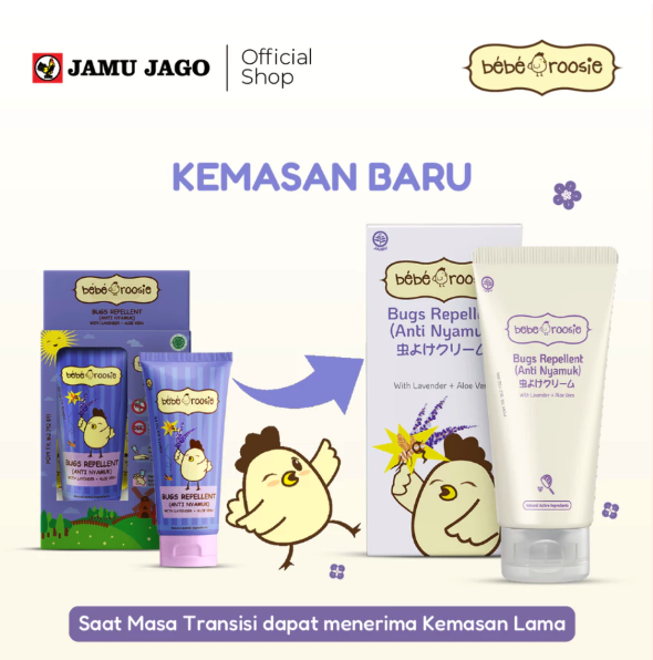 Industri Djamu dan Pharmasi Tjap Djago Bébé Roosie Bugs Repellent (Anti Nyamuk)