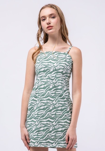 Colorbox Animal Print Slip Dress