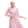 HijabChic Haima Dusty Pink Gingham Dress 1