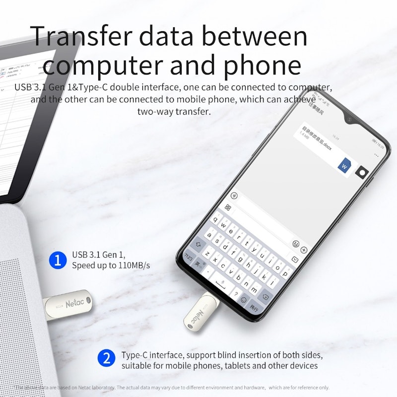Netac OTG USB Flash Drive 64GB 3