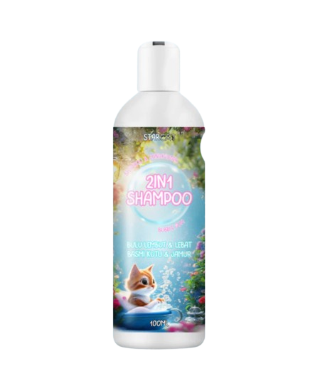 Starcat 2in1 Shampoo Anti Fungal & Fleas Bubblegum
