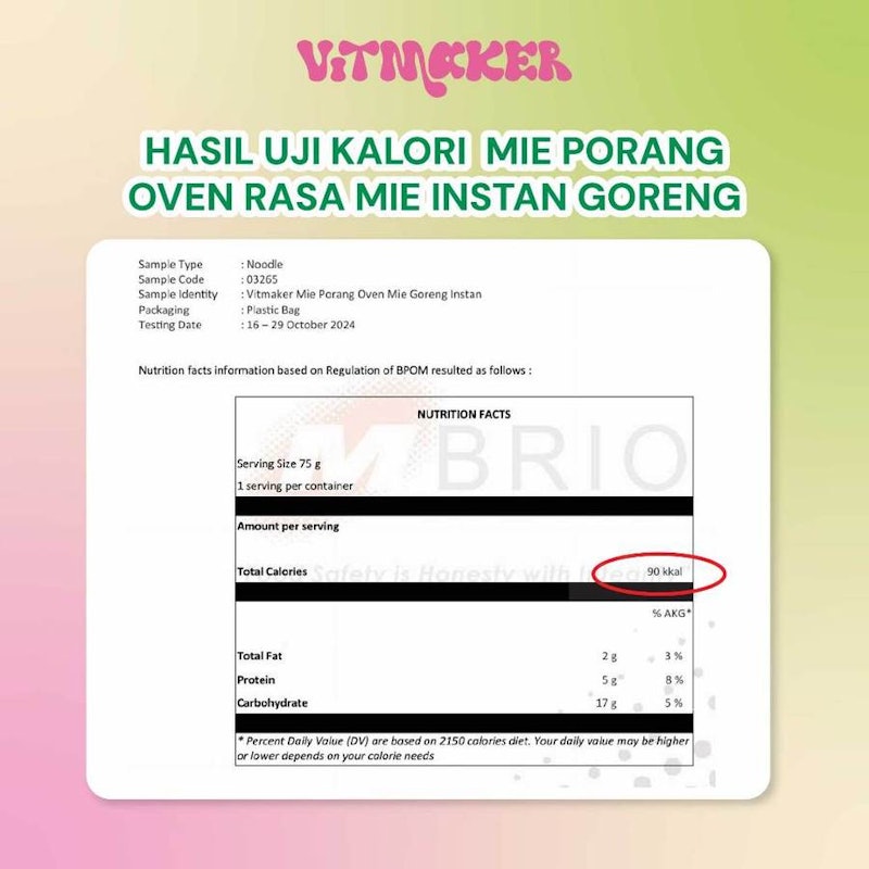 Vitmaker Mie Porang Oven Rasa Mi Instan Goreng 5