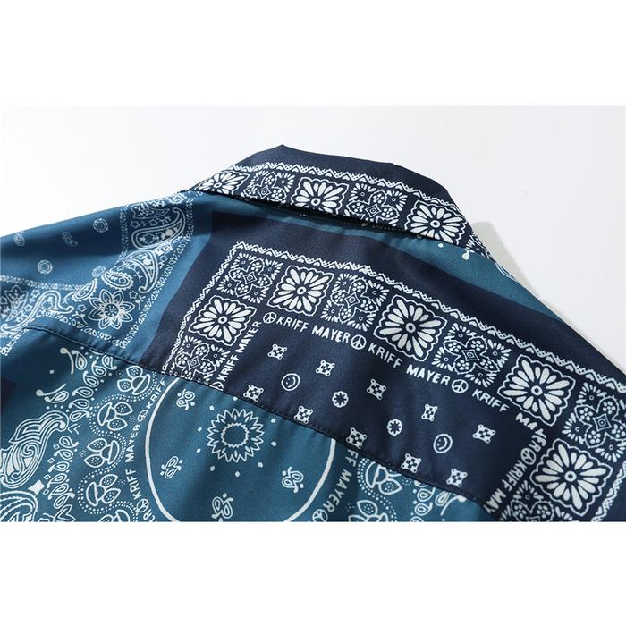  Dark Icon Shirt Short Sleeve Vintage Summer Paisley Hawaiian DI8008RF