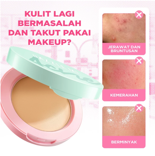 HEBE Beauty Style DAZZLE ME Acne Armor Flawless Flex Compact Powder W01 Light Ivory