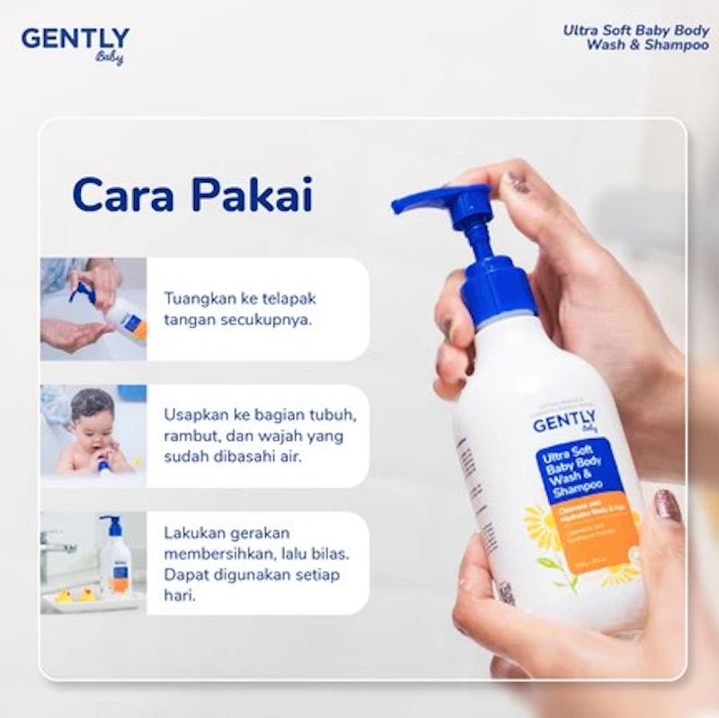 GENTLY Baby Ultra Soft Baby Body Wash & Shampoo 5
