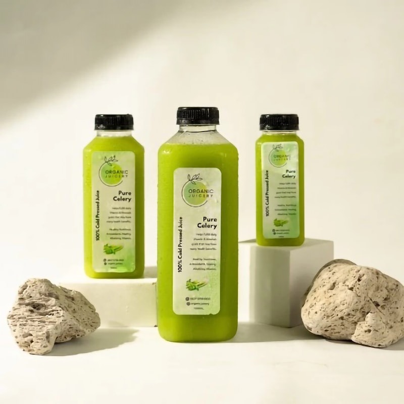 Organic Juicery Cold Pressed Juice Pure Celery Juice 3