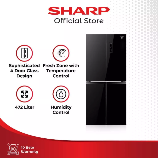 SHARP Electronics SHARP Queen Series 2021 Kulkas 4 Pintu SJ-IF51PG-BK