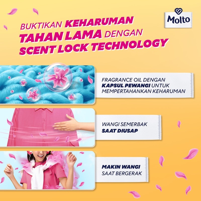 Molto Pelembut dan Pewangi Parfum Boost Japanese Peach 3