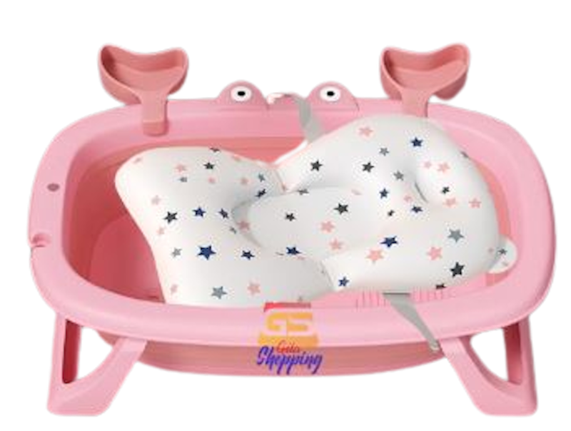 Bak Mandi Lipat Bayi + Matras Silicone Foldable Bathtub Crab 1