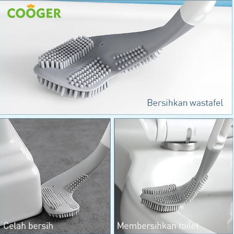 Cooger Sikat Toilet WC Silikon Elastis