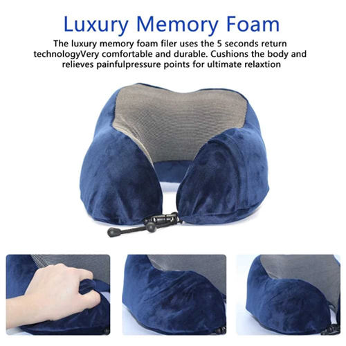  Rhodey Bantal Leher U-Shape Foldable Travel Neck Pillow SER43