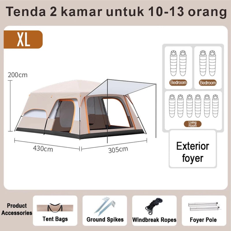 WTHB Outdoor Tenda Camping 10-13 Orang 5