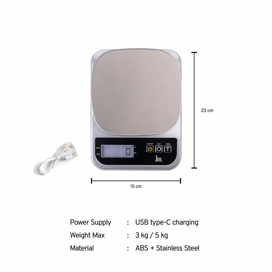 Arta Joil Tappa Joil Digital Stainless Steel Tare & Chargeable  D9A