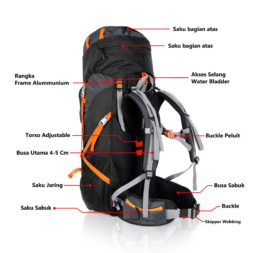  Zarventure Merbabu Tas Carrier 60+5 Liter