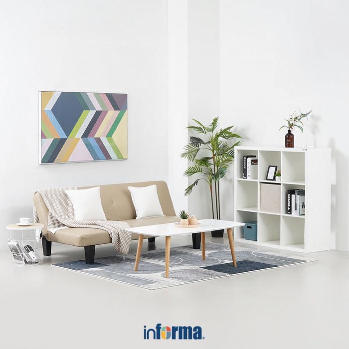 Home Center Indonesia Informa Oakland Sofa Bed Kulit Cokelat Cappuccino