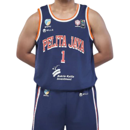 Mills Pelita Jaya Home Basketball Jersey Navy 1
