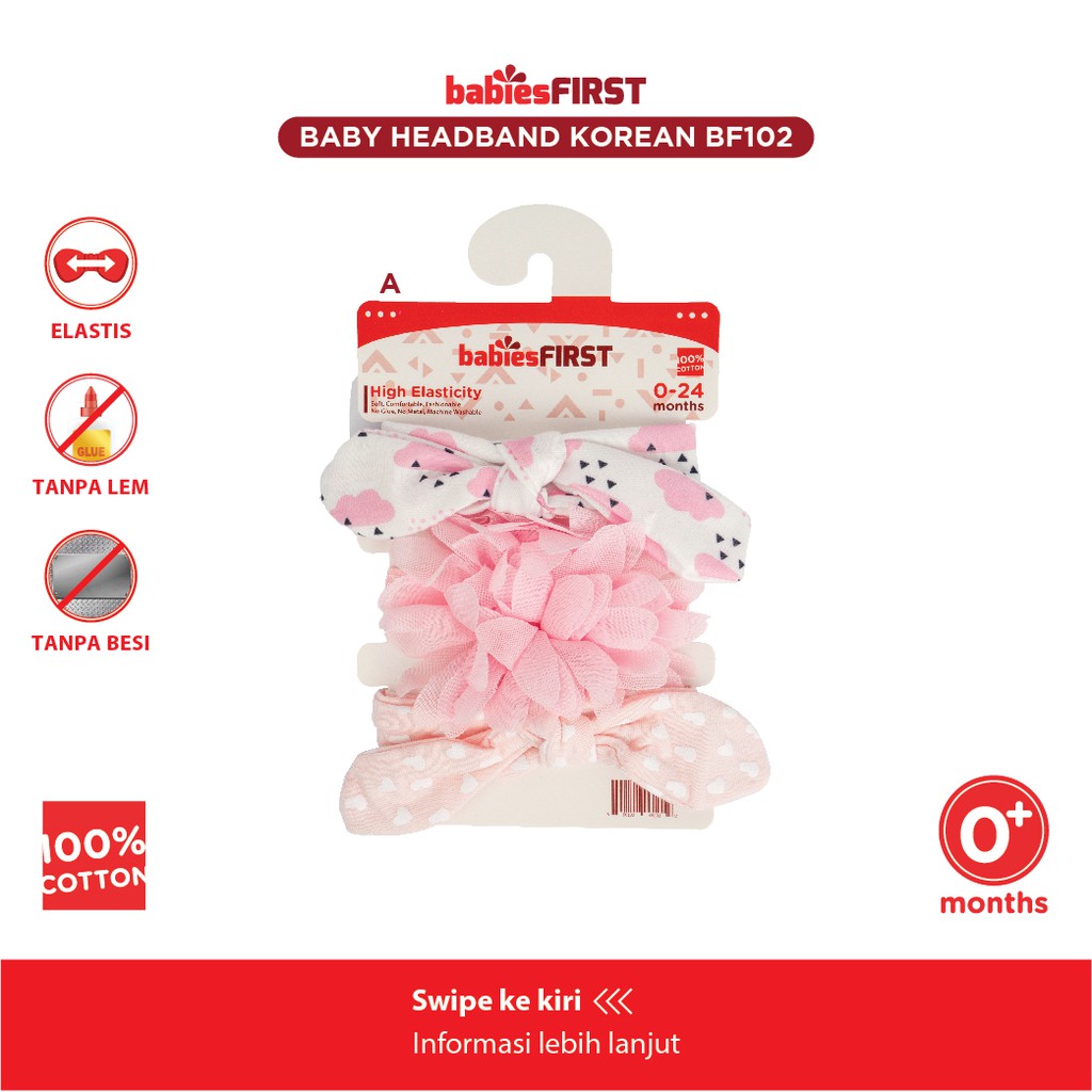 BabiesFirst Headband Korea Isi 3 Motif BF102