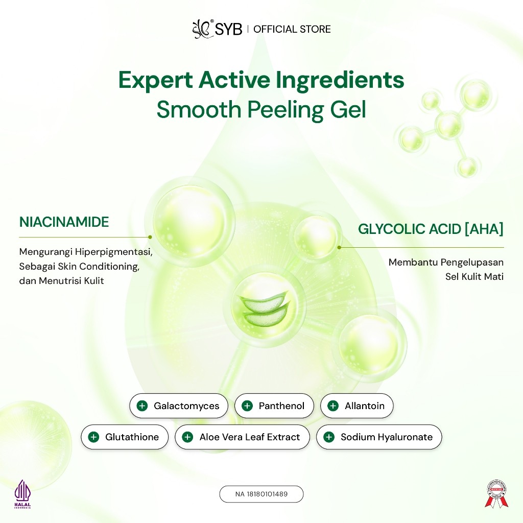 Alwinda Pratama Jaya SYB Facial Glowing Peeling Gel Aloe Vera