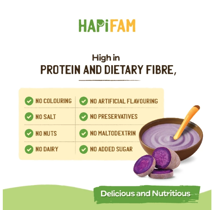 HAPIFAM HAPIHEROS Natural Baby Cereal Purple Sweet Potato