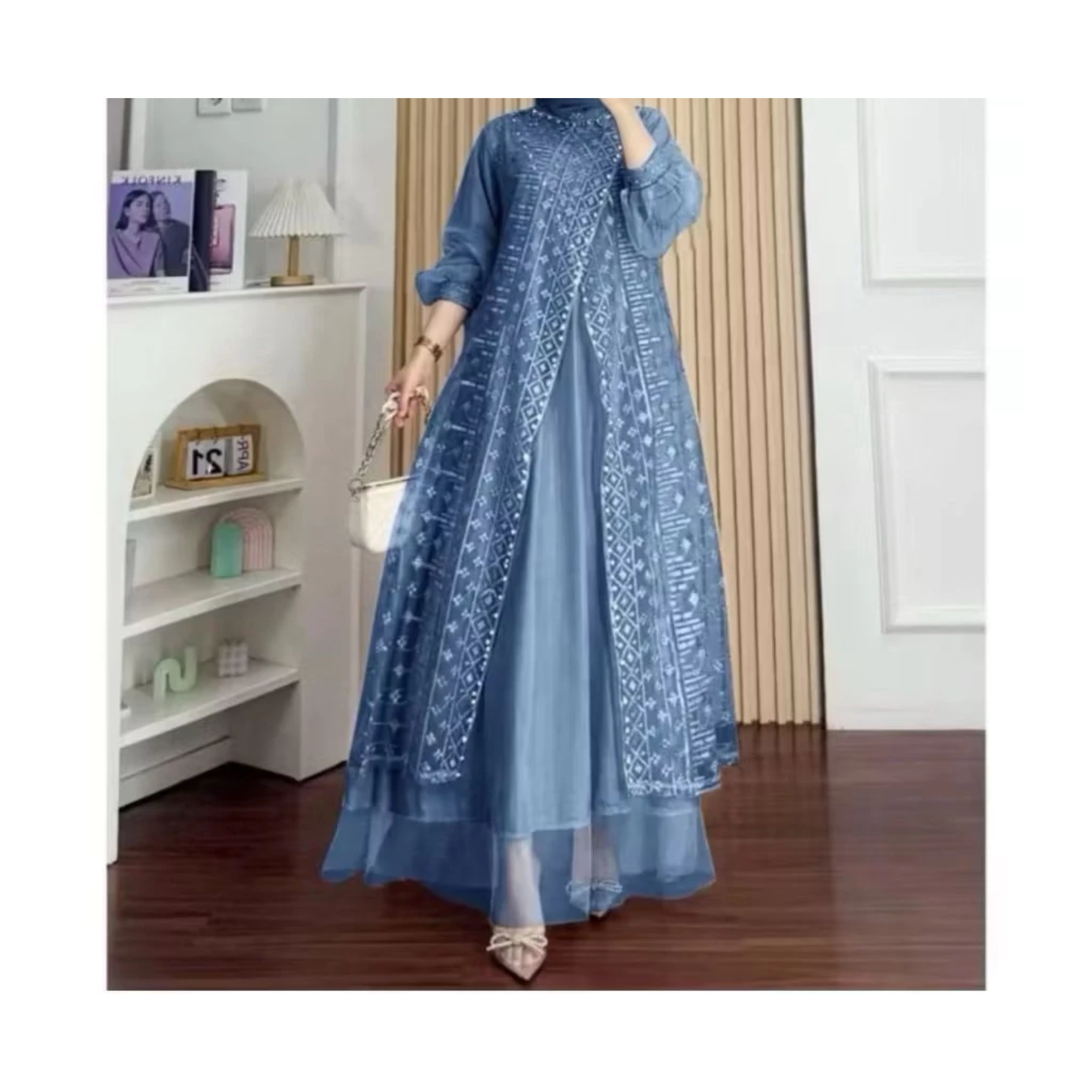  Vallina Outfit Keyla Dress Maxy Matt Brukat Payet Mutiara