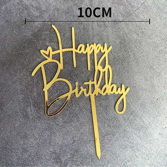Cake Topper Acrylic Happy Birthday 3