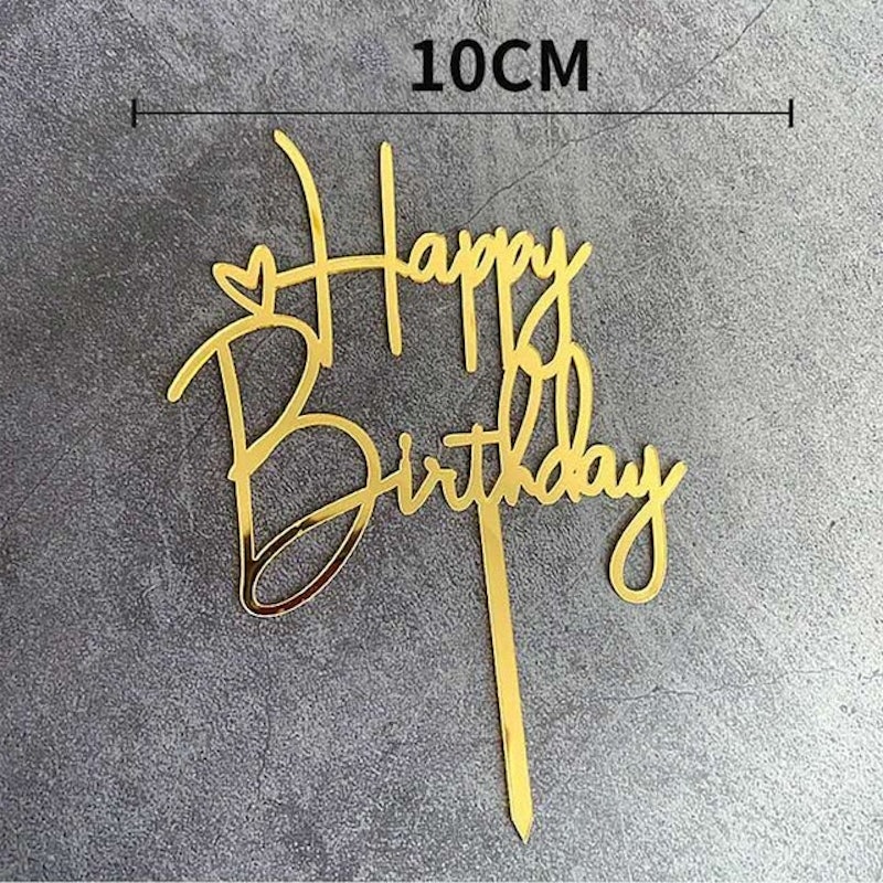 Cake Topper Acrylic Happy Birthday 3