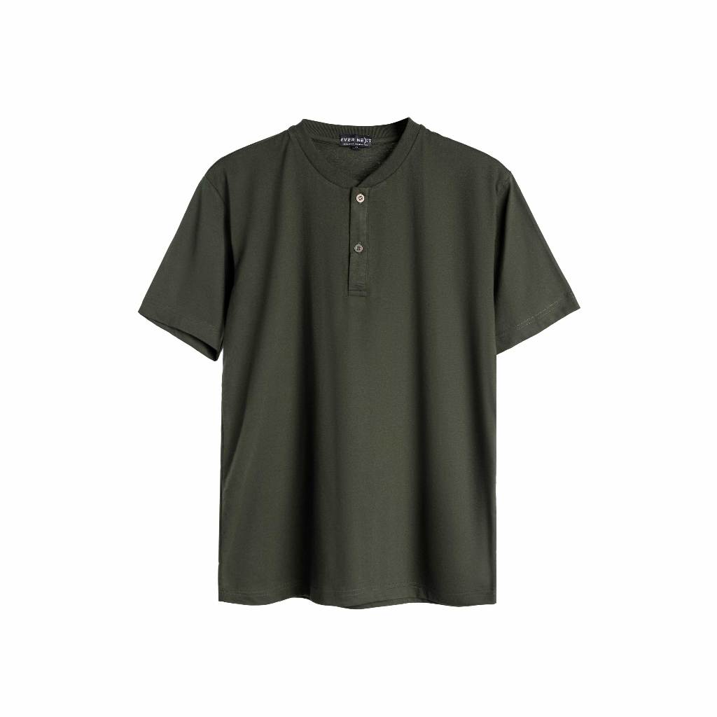 Evernext Kaos Polos Pria Henley Tee 2
